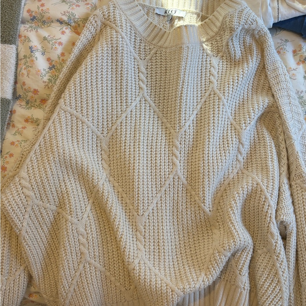 grey bandit cable knit
